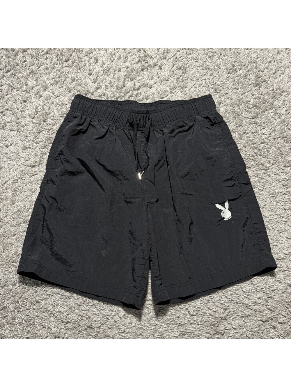 Playboy By Pacsun Swim Trunks Board Shorts Black Drawstring Mens Size Small